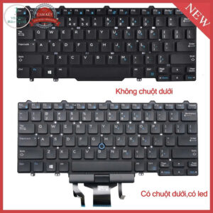 Bàn phím Dell Latitude 7490 5450 5470 5480 5490 7450 7470 7480 3340 3350 zin ( chú ý: Phím có chuột trái phải hay không. )